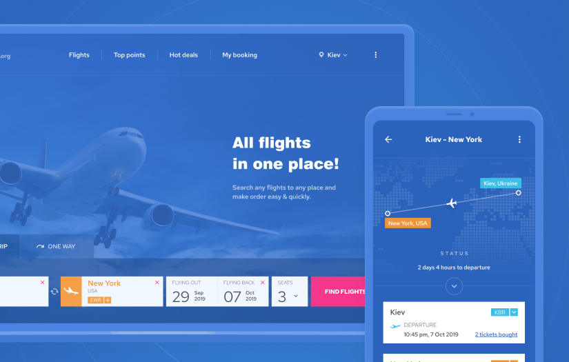 Travelino - Searching & Ordering Flights screenshot 1